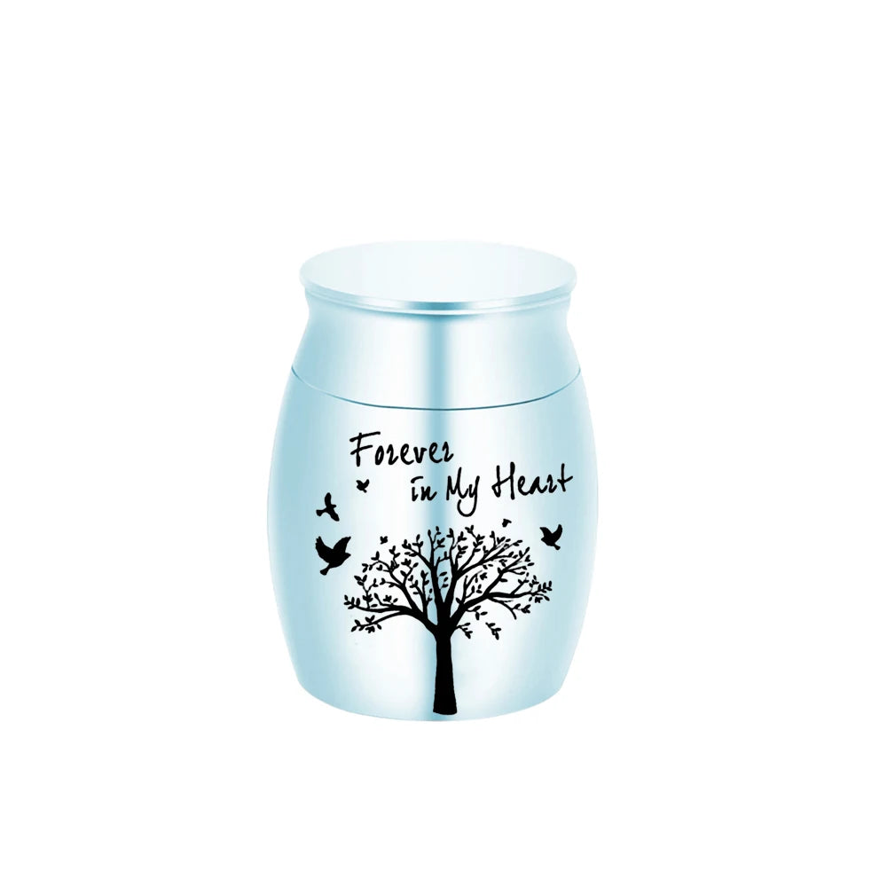 7 Colors Small Keepsake Urn for Human Ashes Tree of Life Cremation Urns Mini Urns Perfect Aluminum alloy Memorial Ashes Holder