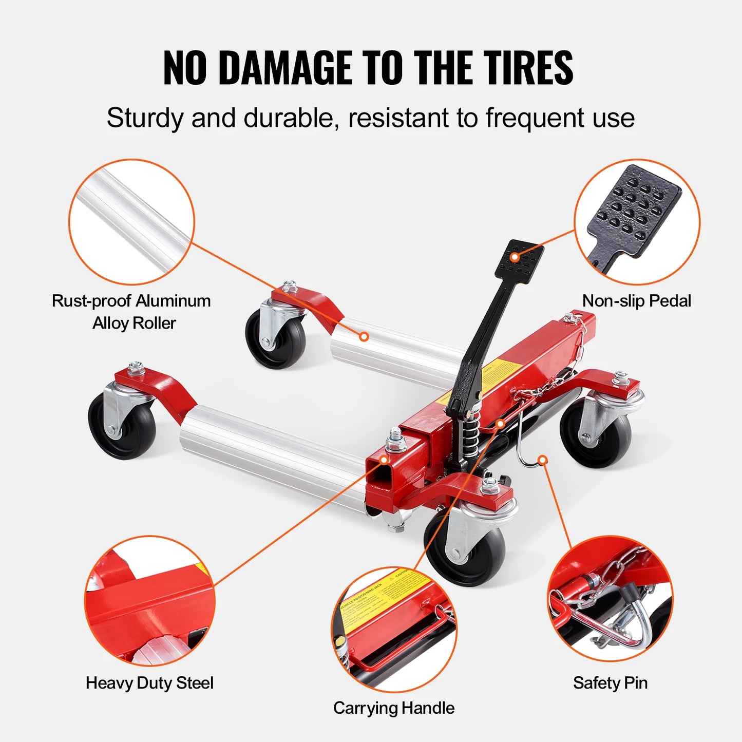 SucceBuy  Wheel Dolly Heavy Duty Vehicle Positioning Hydraulic Tire Jack Max Capacity 1500 Lbs  Dolly for Car Auto Repair Moving