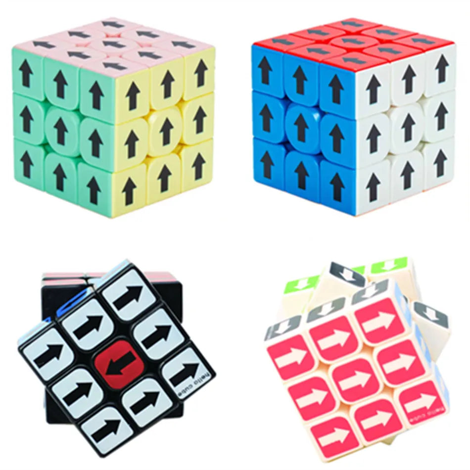 Zcube Idea Fun 3x3 Direction Arrow Magic Cube White/Black Educational 3x3x3 Puzzle Cubo Magico Toys For Children