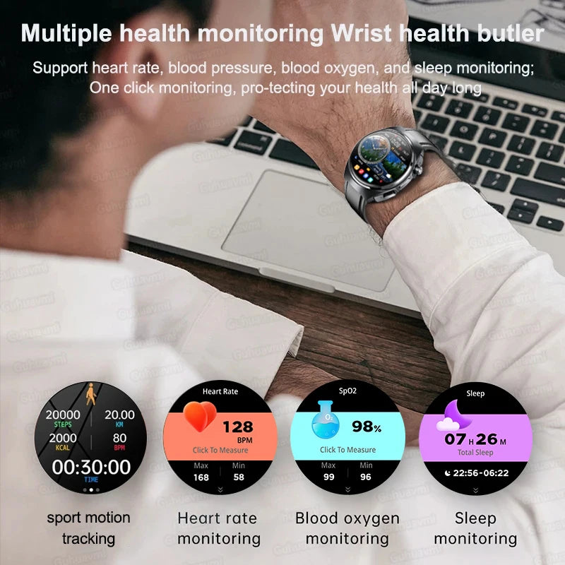 2026 New Man Smart Watch TWS Headset Two In One Wireless Bluetooth Dual Earbuds Call Health Monitor Sport Tracker NFC Smartwatch