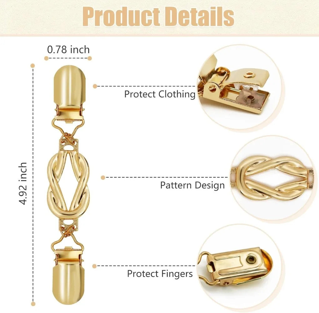 1pc Waist Cincher & Shirt Clip Retro Dress Cinch Clips for Shawl,Cardigan,Sweater,Clothes & Pant Tightener Clip