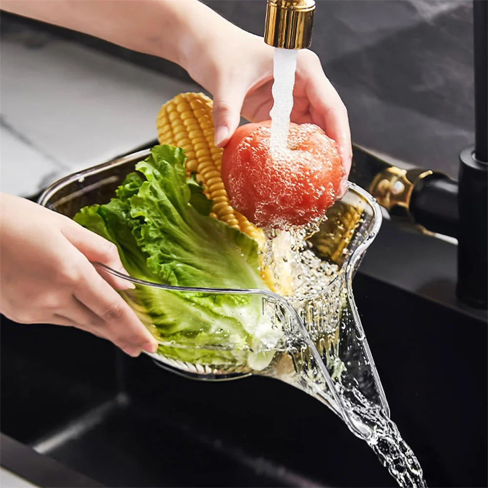 Multifunction Drain Bowl Strainer for Kitchen Washing Vegetable Fruit Basket