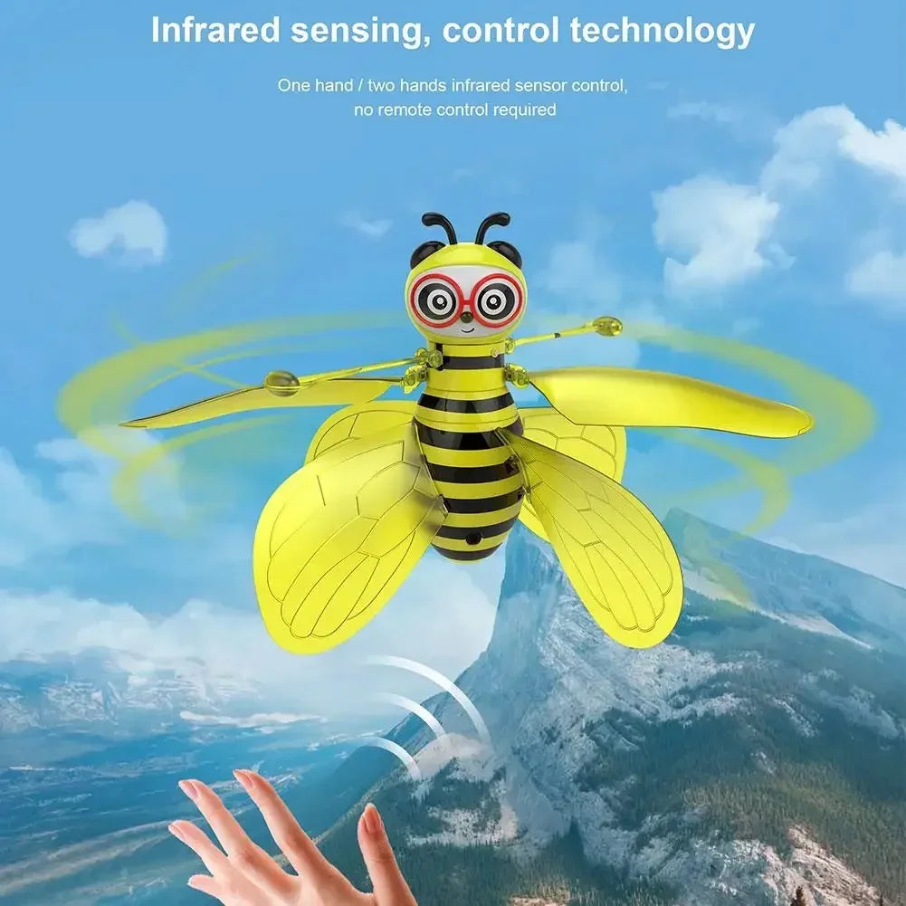 Popular toy influencer sensor Little Bee Flying Vehicle Toy With Gesture Suspension And Glowing Effect Gift Kid Toysflying