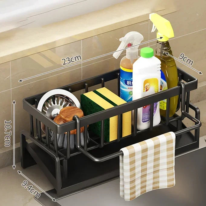 Multifunctional Sponge Rack Drainer Kitchen Shelf Sink Rag Dishwashing Detergent Dishcloth Organiser Kitchen Organizer Storage