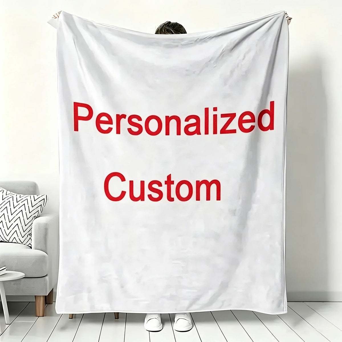 DIY Custom Picture Throw Blanket Vivid Print Soft Cozy Blanket for Bedroom Sofa & Gift