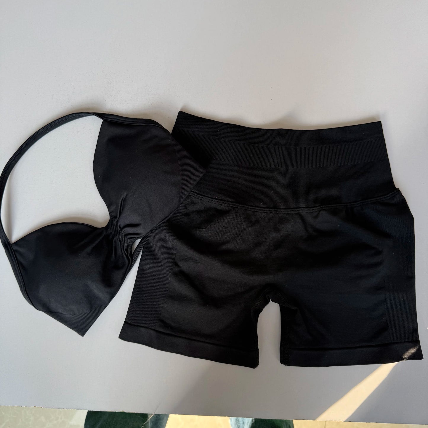 Sexy Halter Neck Beautiful Back High Waist Peach Sports Bras Shorts Suit Pilates Gathering Yoga Vest Training Fitness Bra Sets