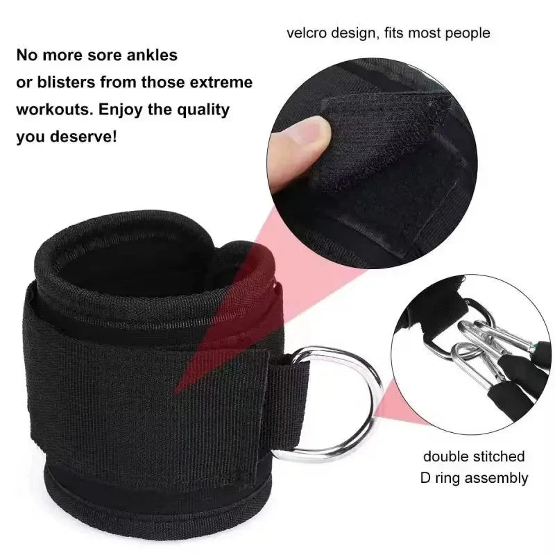 6-Piece Leg Resistance Band Set for Hip Strength Training, Running, Fitness, Ankle Resistance Bands