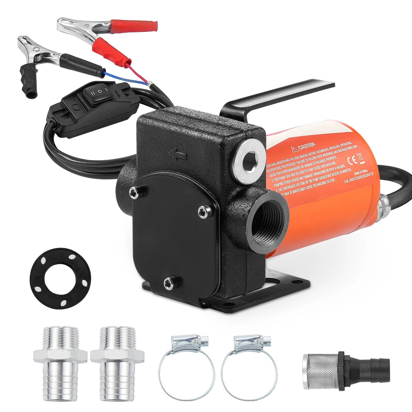 SucceBuy Fuel Transfer Pump 12V DC Portable/Gear-Type Electric Diesel Transfer Pump for Diesel Gasoline Kerosene Methanol Blends