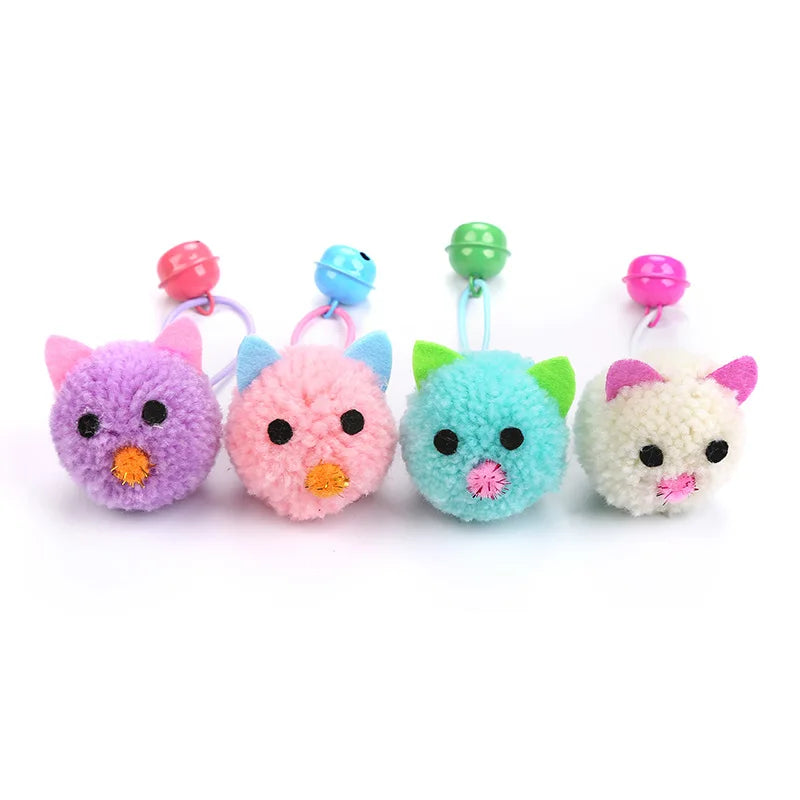 Cat Toy Interactive Plush Mouse Head Shaped Pet Toys With Bell Pet Supplies   аксесуари для котів   gatos