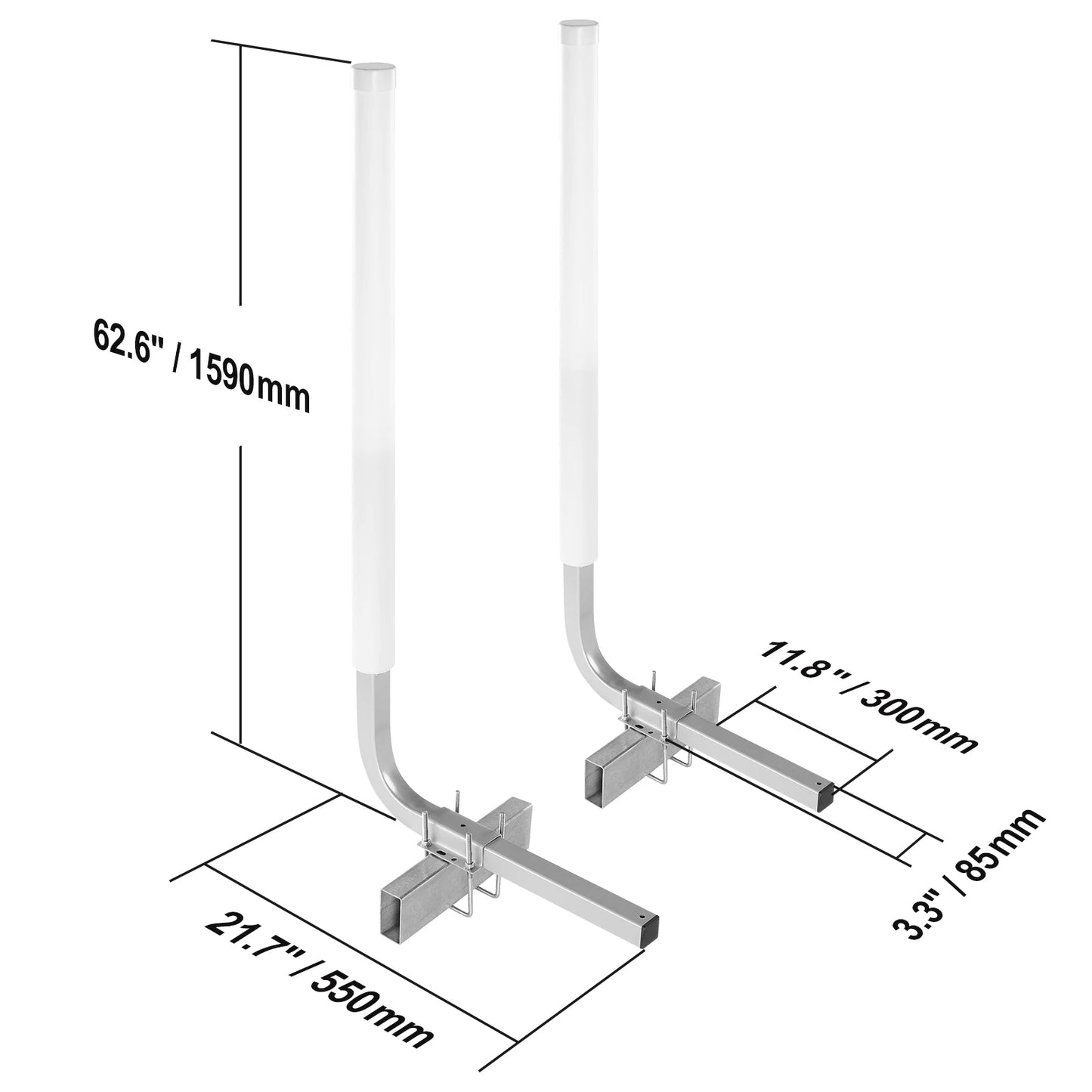 SucceBuy Boat Trailer Guide 2 PCS Rustproof Galvanized Steel Trailer Guide ons Trailer Guides with PVC Pipes for Boat