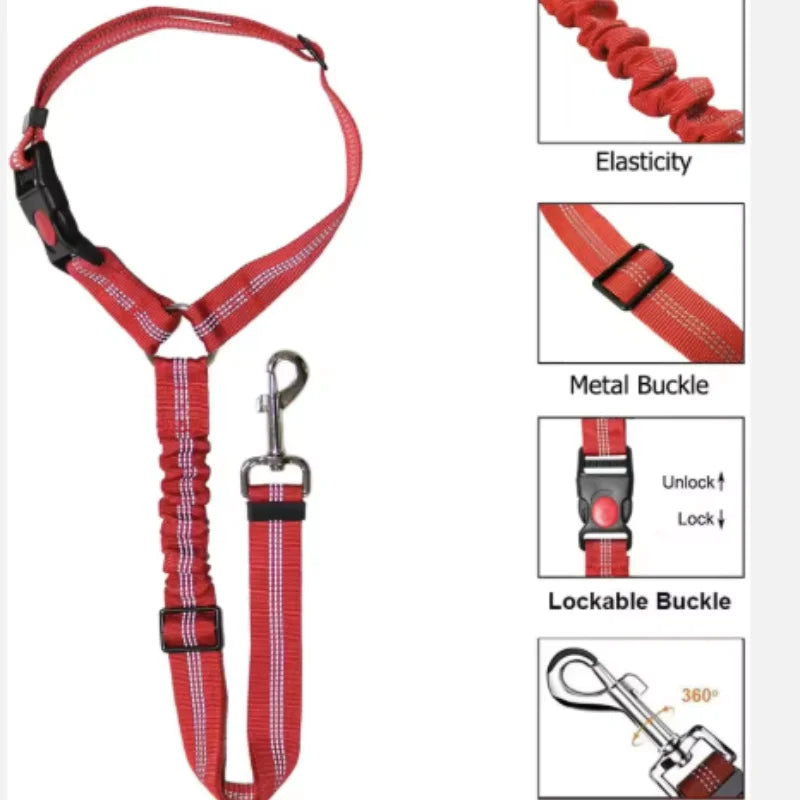 Reflective Pet Dog Car Seat Belt Puppy Collar Walking Travel Car Accessories Cat Leash Harness for Small Dogs Pet Car Supplies