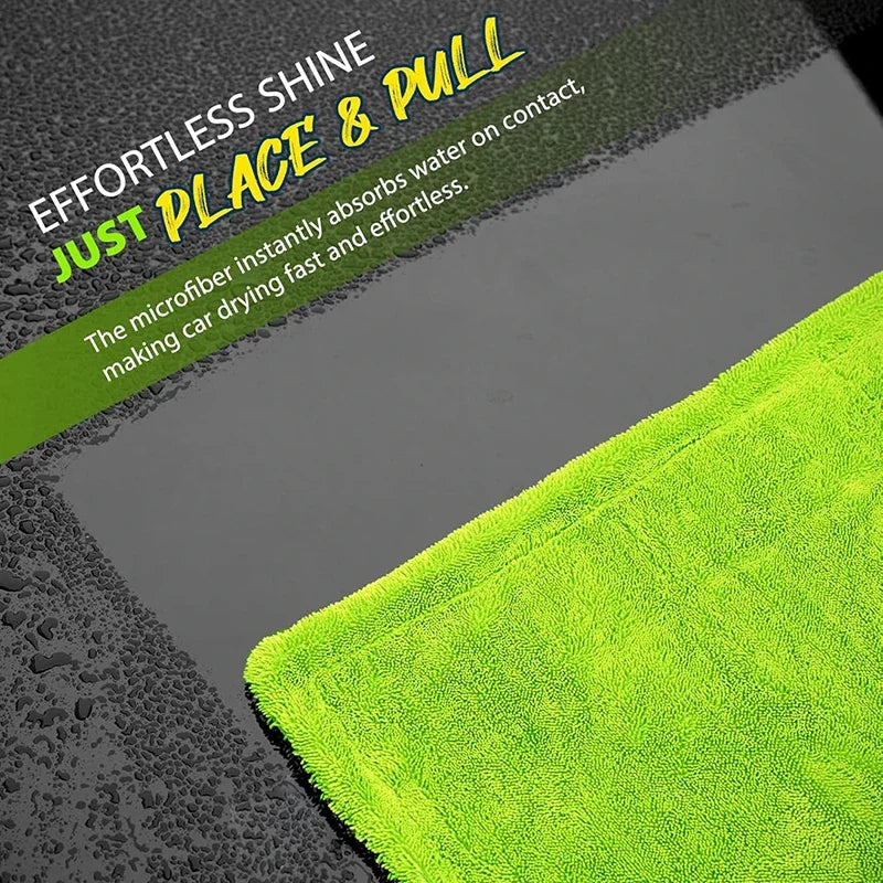 1000GSM Heavy Duty Car Drying Towel 60x120cm Oversized Double-Side Cleaning Cloth Super Absorbent Ultra-Soft Scratch-Free Towel