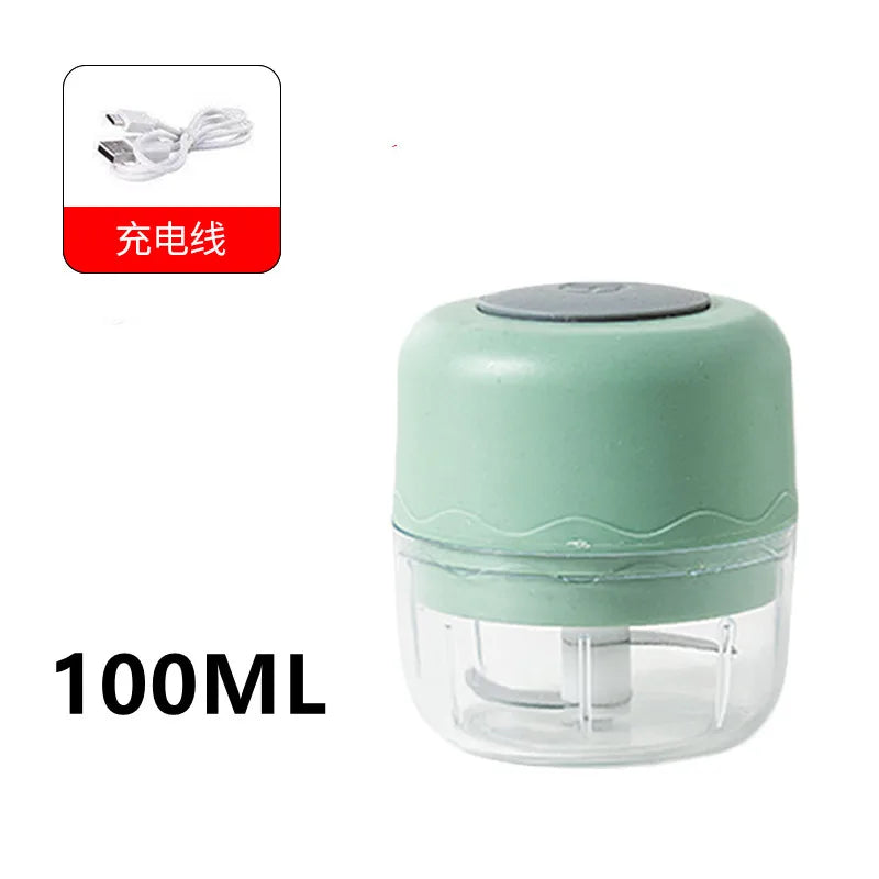 Electric Garlic Masher Crusher Cutter Meat Mincer Food Chopping Vegetable Chopper Kitchen Tools Grinder Pepper Chili Machine