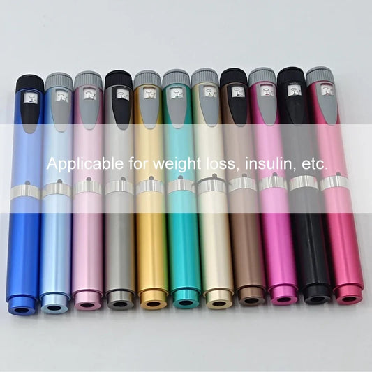 Metal Reusable V2 0-60IU Injection Pen with Pen case Adjustable 3ml Cartridge Injector Pen