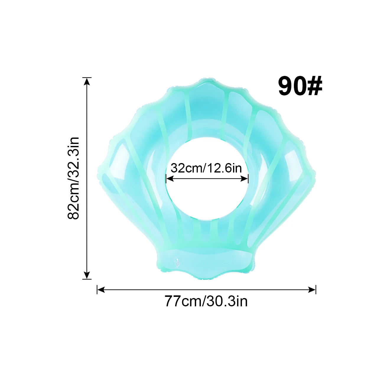 1PC Piece Of Shell Shaped Thickened Pool Float, Simple Floating Ring For Adults In Summer, Suitable For Beach Parties