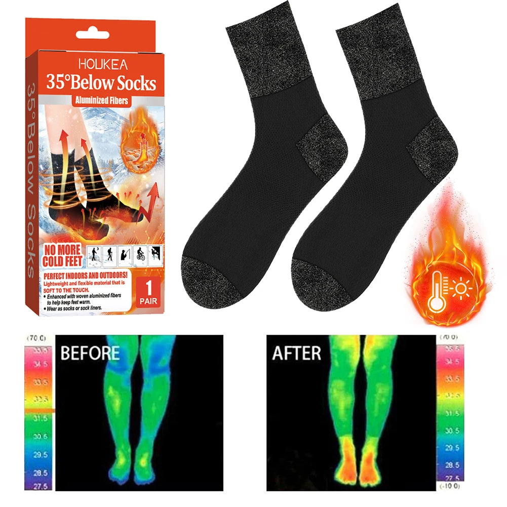 Winter Self-Heating Socks Breathable Thermal Heated Socks Foot Warmer Socks for Sports Camping Skiing Fishing