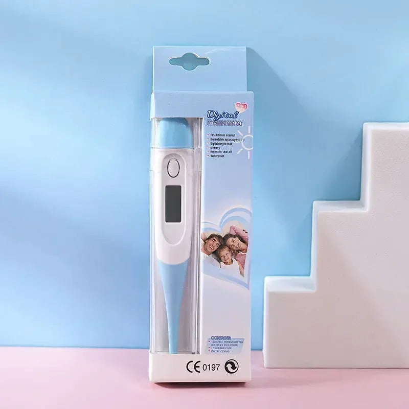 Digital ElectronicThermometer Soft Head Home First Aid Kit Fever Baby Adult Head Oral Armpit Temperature Measurement Instrument