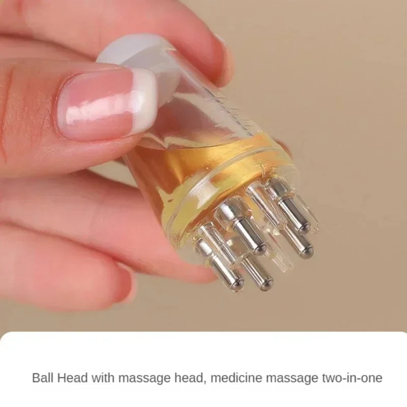 Hexagon Ball Scalp Applicator Comb Hair Oil Roller Massager Hair Regrowth Styling Tool Relax Scalp Massage Solution Guide Comb