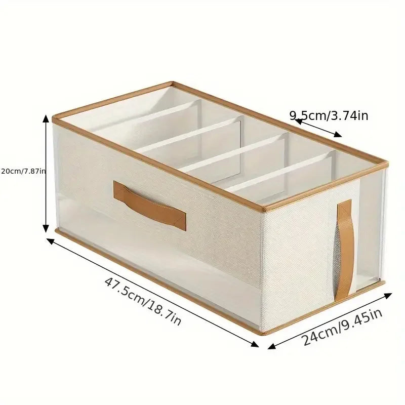 Large Capacity Handbag Organizer Box Multi-purpose Open Top Storage Box Wardrobe Clothes Pants Storage Bins With Dividers