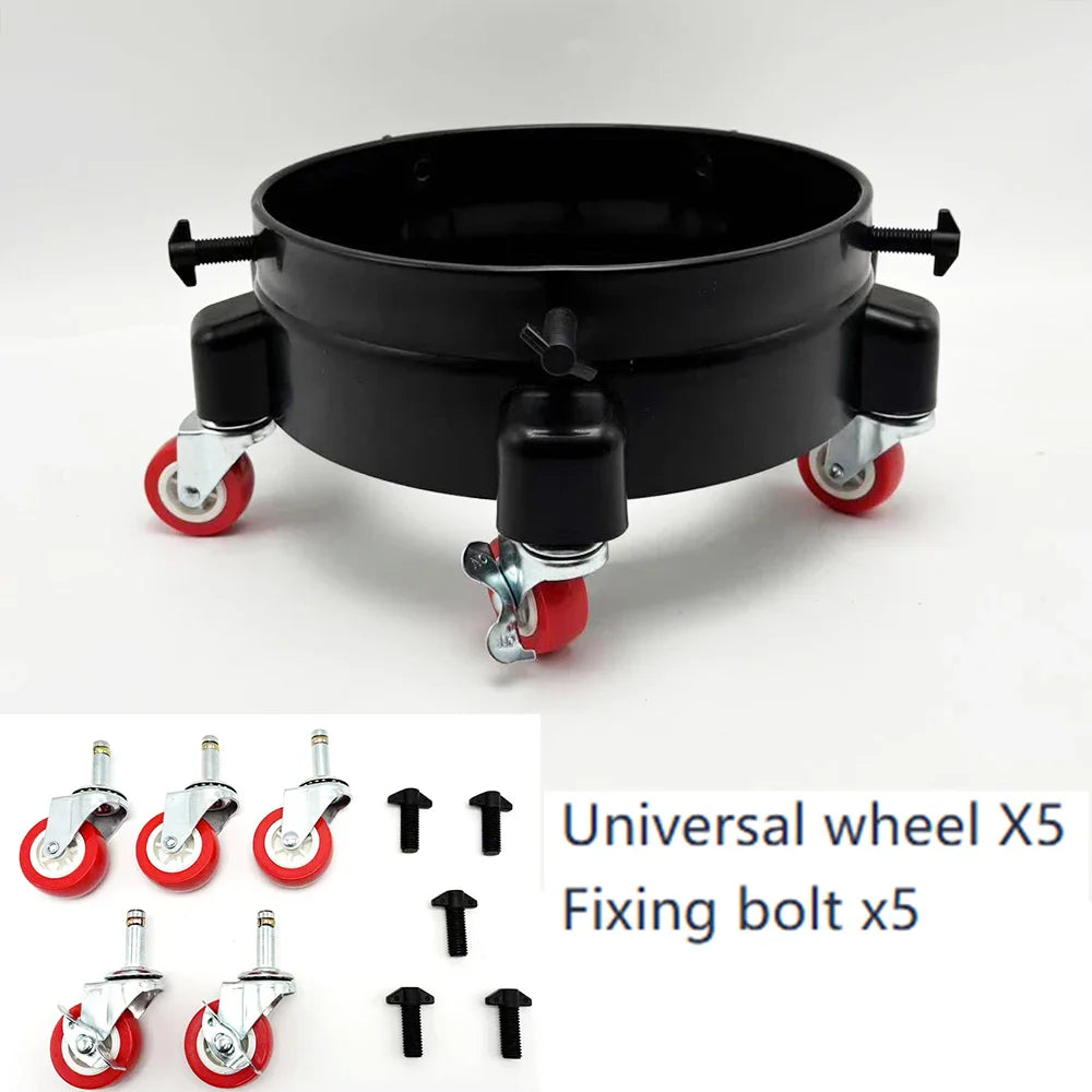 Car wash Removable Rolling Bucket Dolly 360° Turning Swivel Caster Detailing Kit with Wheels Storage Insert Locking Casters