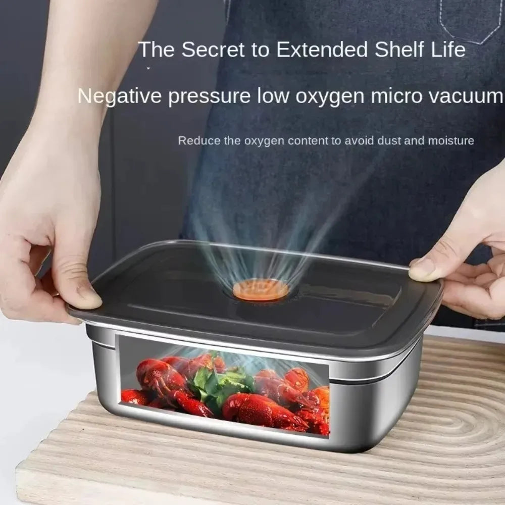 High Quality Stainless Steel Camping Lunch Box Sealed Freezer Storage Box Leak-proof Microwave Suitable Bento Box