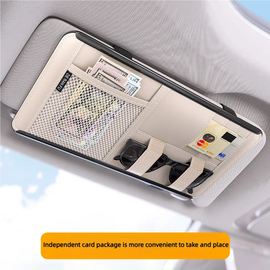 High-Quality 2025 New Car Sun Visor Storage Bag And Eyeglass Storage Clip for Automobile Interior Organization