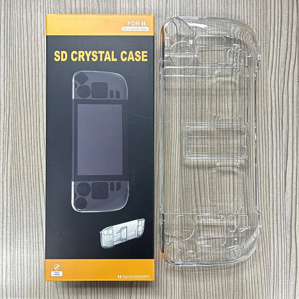 Clear PC Protective Case with Bracket Split Protector Cover Replacement Game Console Protective Cover Accessories for Steam Deck