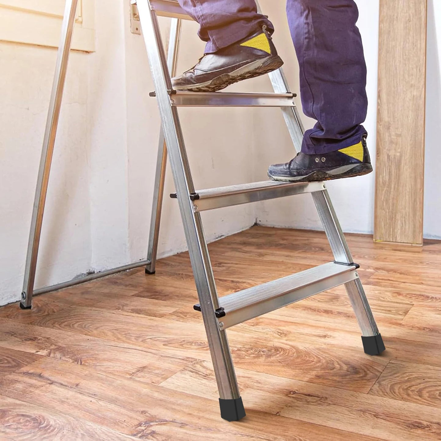 2 Pcs Non Ladder Feet Rubber Covers 2X4cm Foot Pads for Home Stairs Foldable Step Ladder Anti skid Floor