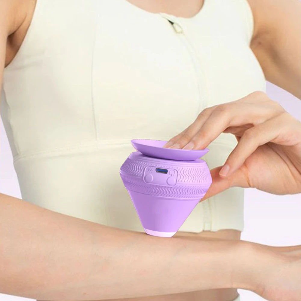 Massage Cone Ball with Suction Cup Electric Vibrating Massage Ball Muscle Relaxation Massager for Point Deep Tissue Relaxation