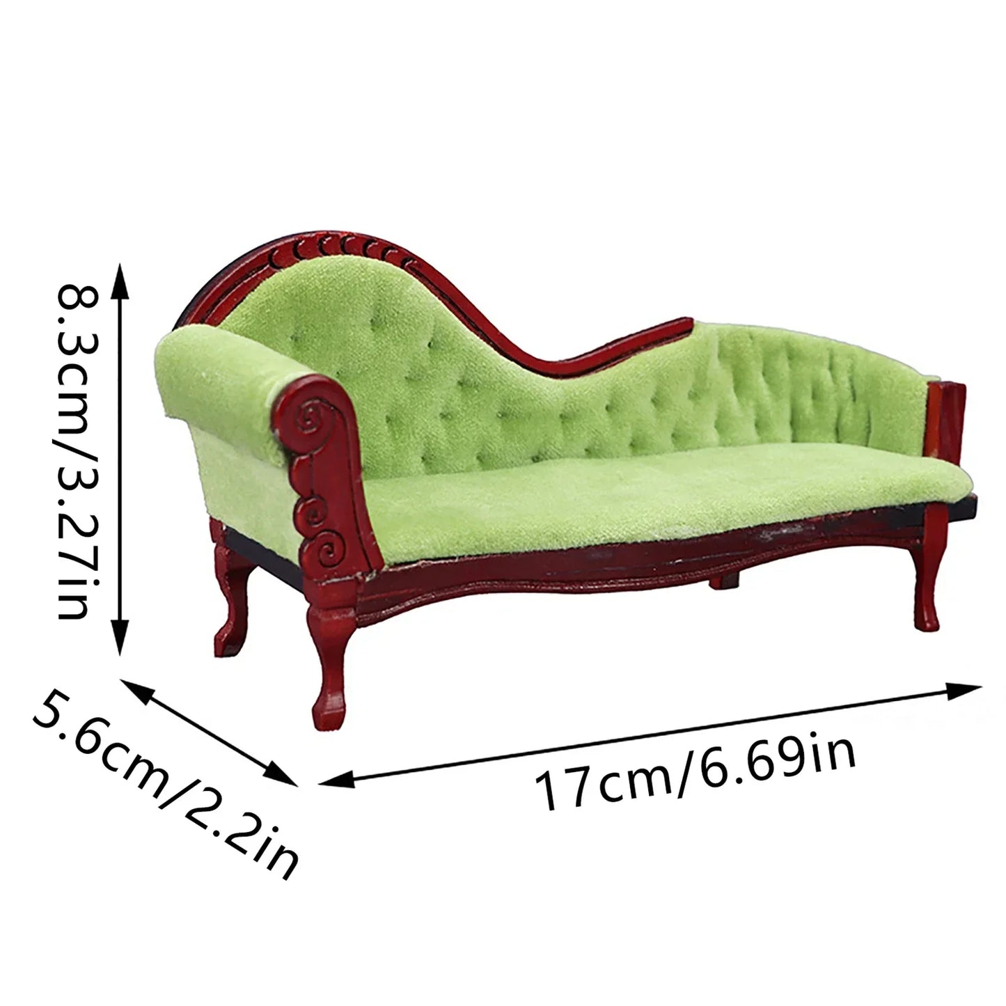 Mini Dollhouse Furniture Sofa with Pillow Set Simulation 1:12 Miniature Living Room Kids Pretend Play DIY Doll House Decor