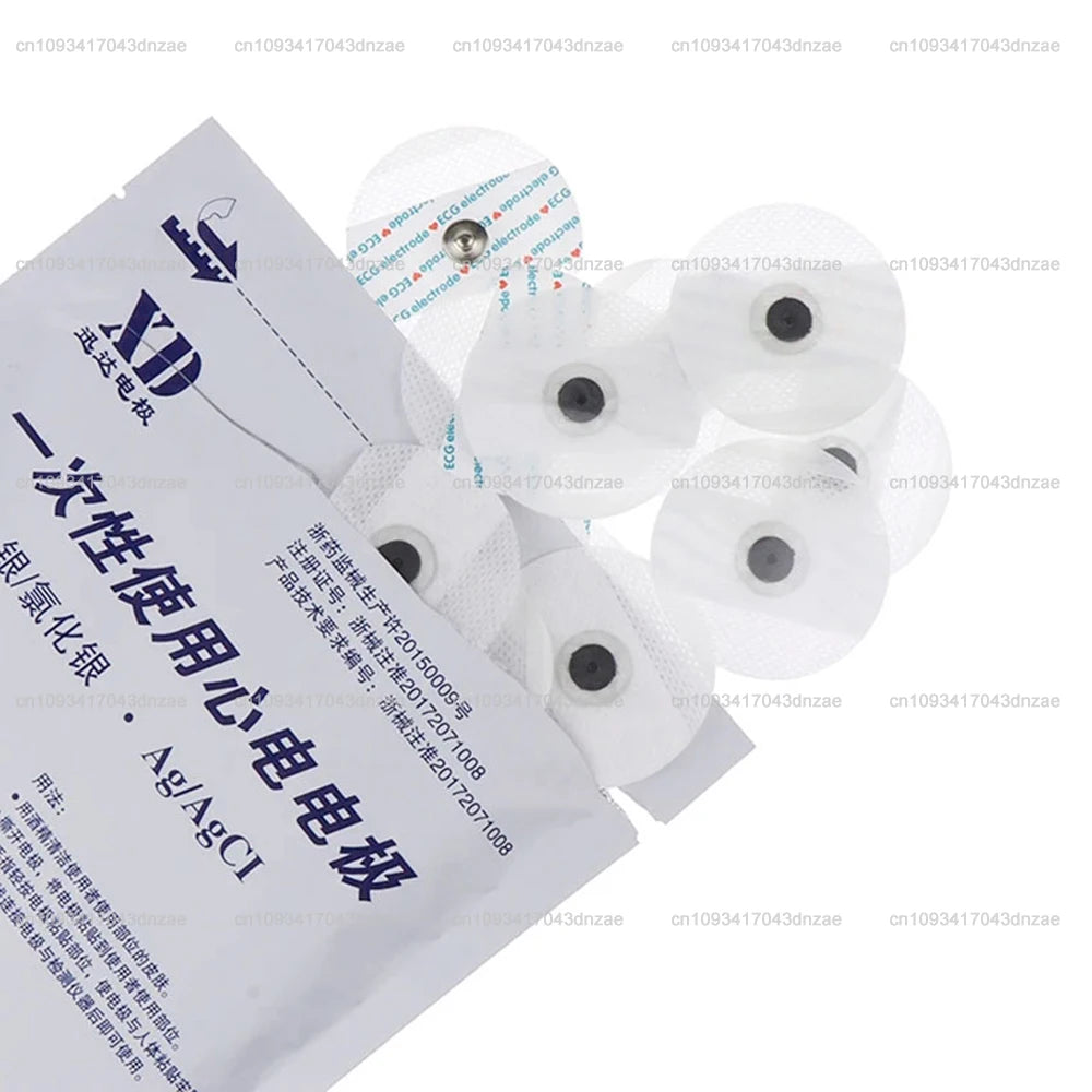 500pcs Medical Disposable ECG Accessories ECG EKG Electrode Patch Non-Woven ECG Electrode Pads Electrocardiogram Accessories