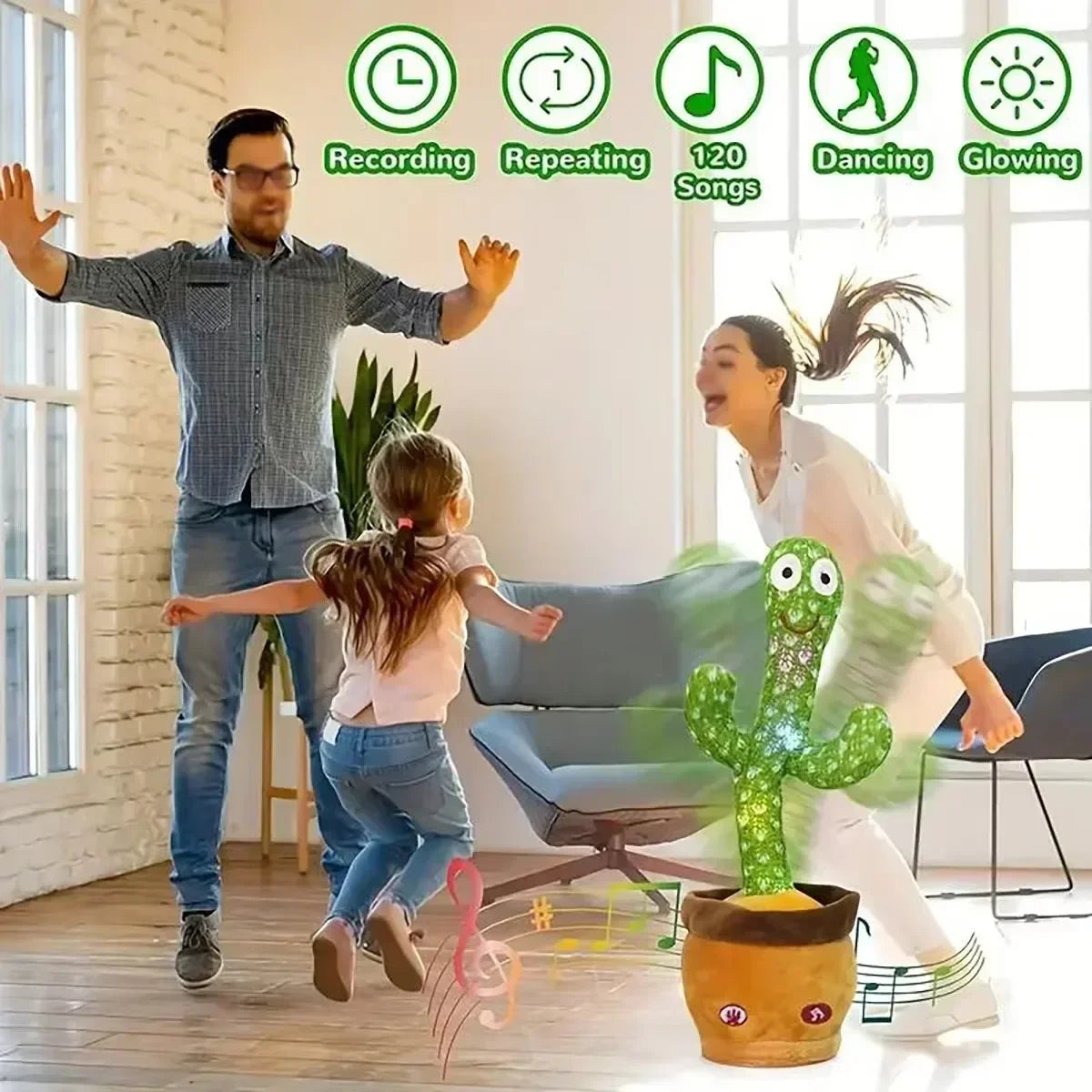1pc Electronic Plush Toy Home Decoration for Children Xmas Gifts Dancing Talking Cactus Toys for Baby Boys and Girls