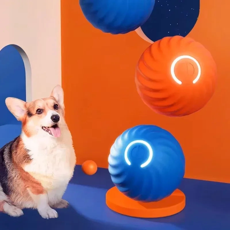 1PCS  Dog Toys Intelligent Gravity Jump Ball Rechargeable Bite-Resistant Rolling Ball Cat And Dog Chase Interactive Pet Toys