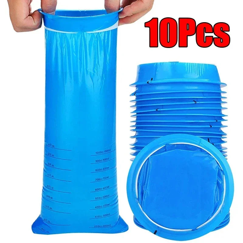 5-50Pcs 1000ML Portable Disposable Travel Car Airplane Motion Sickness Nausea Vomit Cleaning Bag Clean Eco-Friendly Plastic Bag