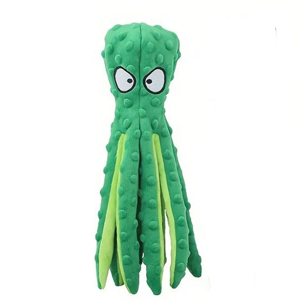 Dog Toys Octopus Non-stuffed Soft Plush Toy Puppy Educational Teething Chew Toys Pet Supplies for Small Medium Dogs