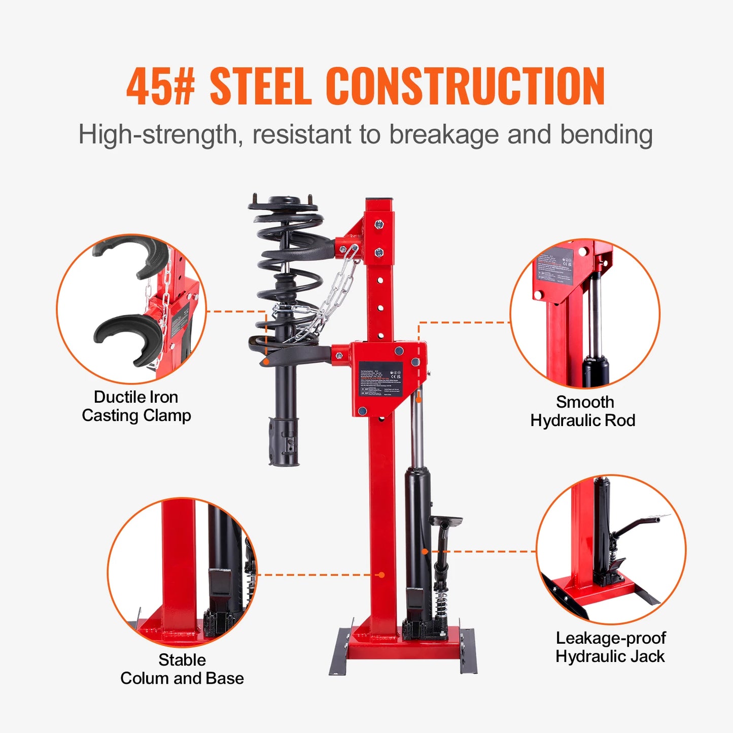 SucceBuy Strut Spring Compressor 4.5 Ton/9920 LBS Hydraulic Jack 1Ton Rated Compression Force Auto Strut Coil Spring Compressor