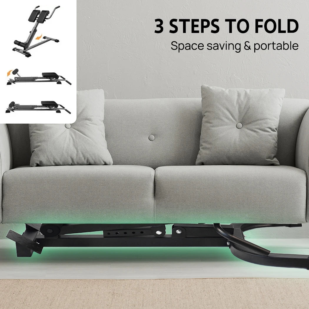 Roman Chair for Hyperextension  Core Workouts  Adjustable Home Gym Bench