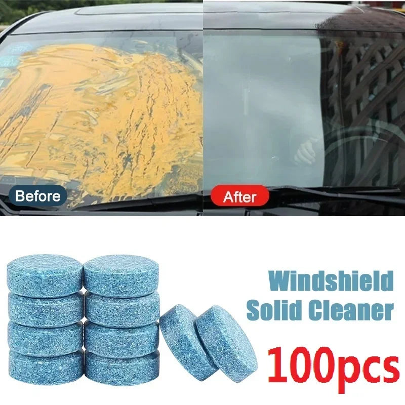 Car Windshield Washer Fluid Concentrated Tablets Solid Effervescent Wiper Tablet for Car Room Kitchen Window Glass Cleaning