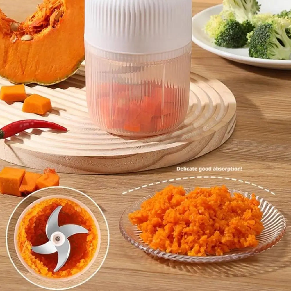 Electric Food Chopper Garlic Crusher Meat Grinder Garlic Press Vegetable Chopper Complementary Food Processor Kitchen Gadgetss
