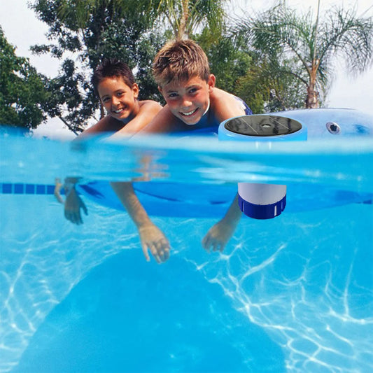 Solar Pool Ionizer Light Up Chlorine Holder 7 Colors Pool Water Clarifier Adjustable Chemical Delivery for Pool Spa Hot Tub
