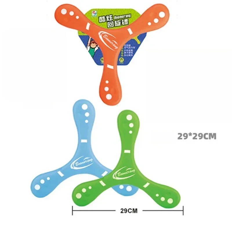 Children Soft Boomerang Toy Three-leaf Cross Outdoor Flying Disc Games Adult-kids Interactive Sports Toys for Decompression Gift