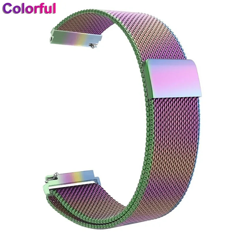 22mm 20mm Stainless Steel Band For Amazfit GTR 47mm 42mm Pace Stratos 2 3 Bip 3 5 6 Bracelet Strap For Amazfit GTR4 3 2/Active 2
