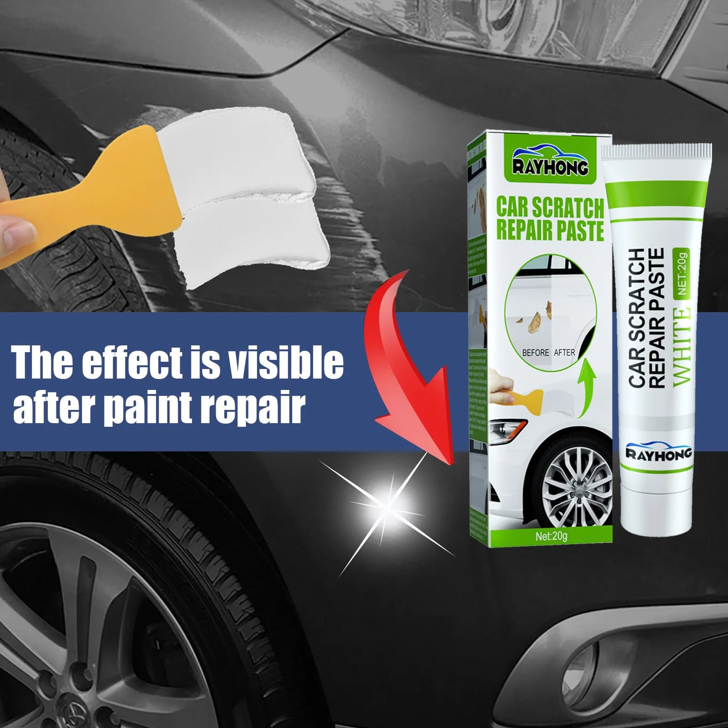 Fiberglass Repair Paste Bonding Strong Quick Dry Little Putty Long Strand Fiber Deep Cracks Car Scratch Remover Paste Fix Tools