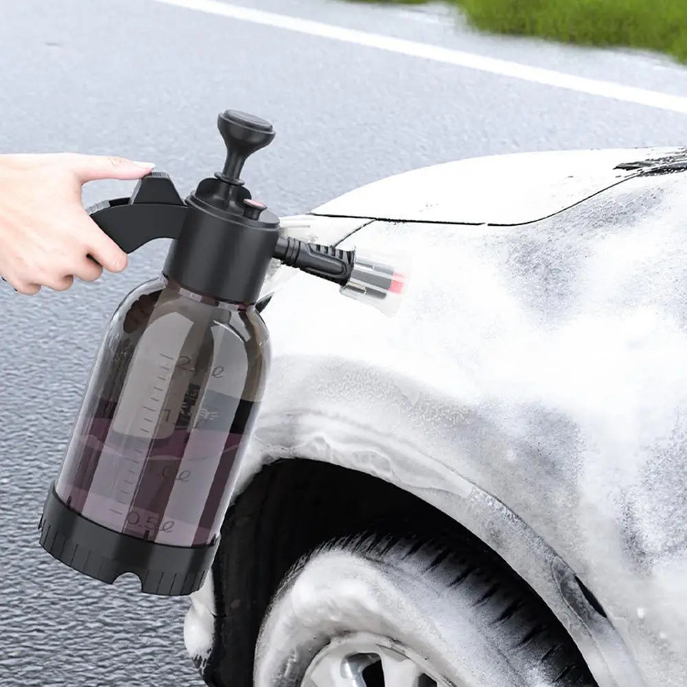 2L Handheld Foam Sprayer for Car High Pressure Hand Pump  With Pressure Relief Valve Car Wash Spray Bottle Window Cleaning Tools