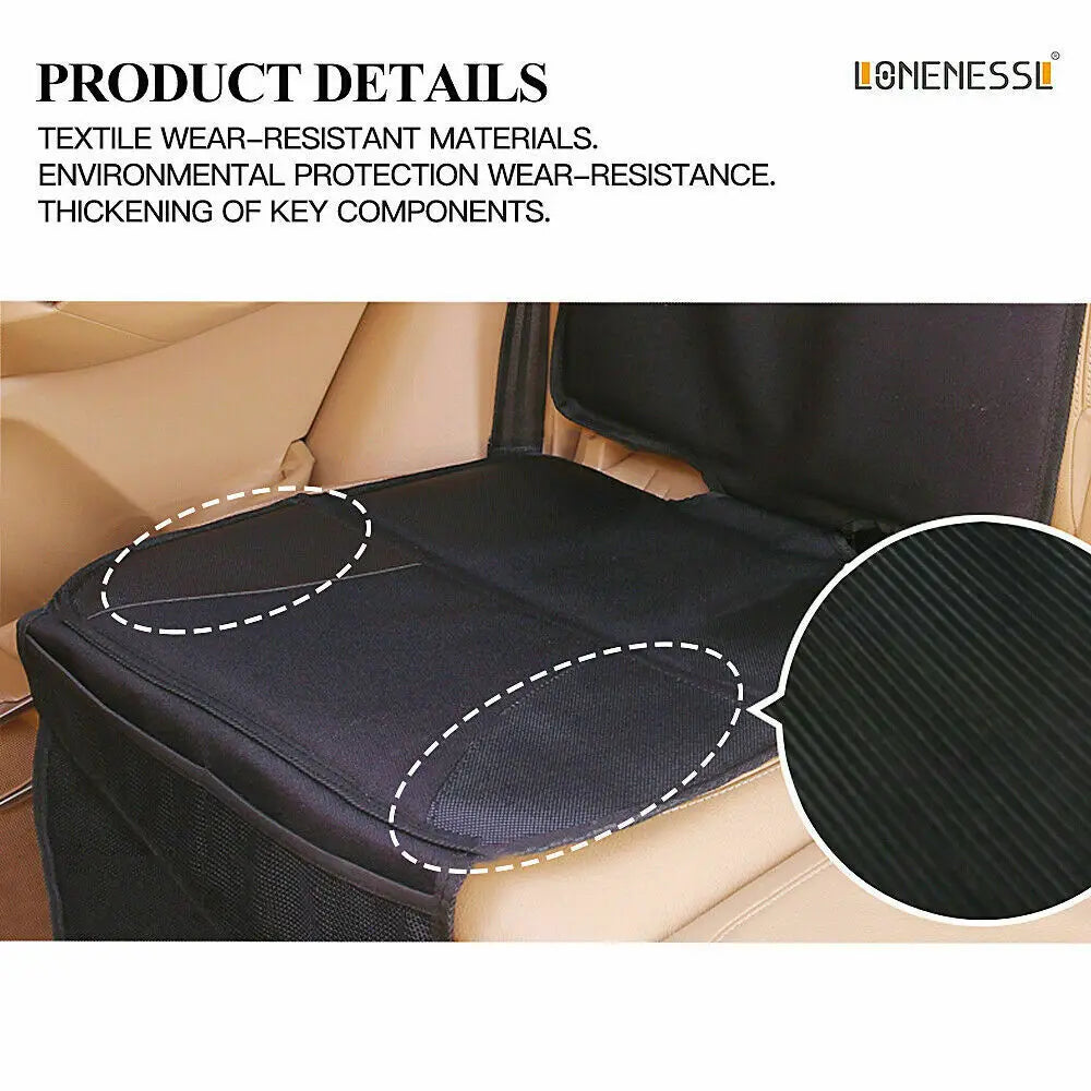 1/2pcs Child Car Seat Cover Under Seat Leather Saver Protector Mat Anti-Slip Safety