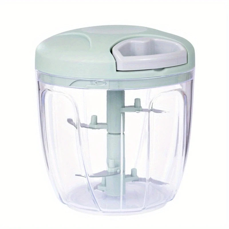 Garlic Mincer Hand Cutter - Hand Pull String Food Processor Vegetable Chopper - for Onion, Ginger, Fruits, Nuts, Dishwasher Safe