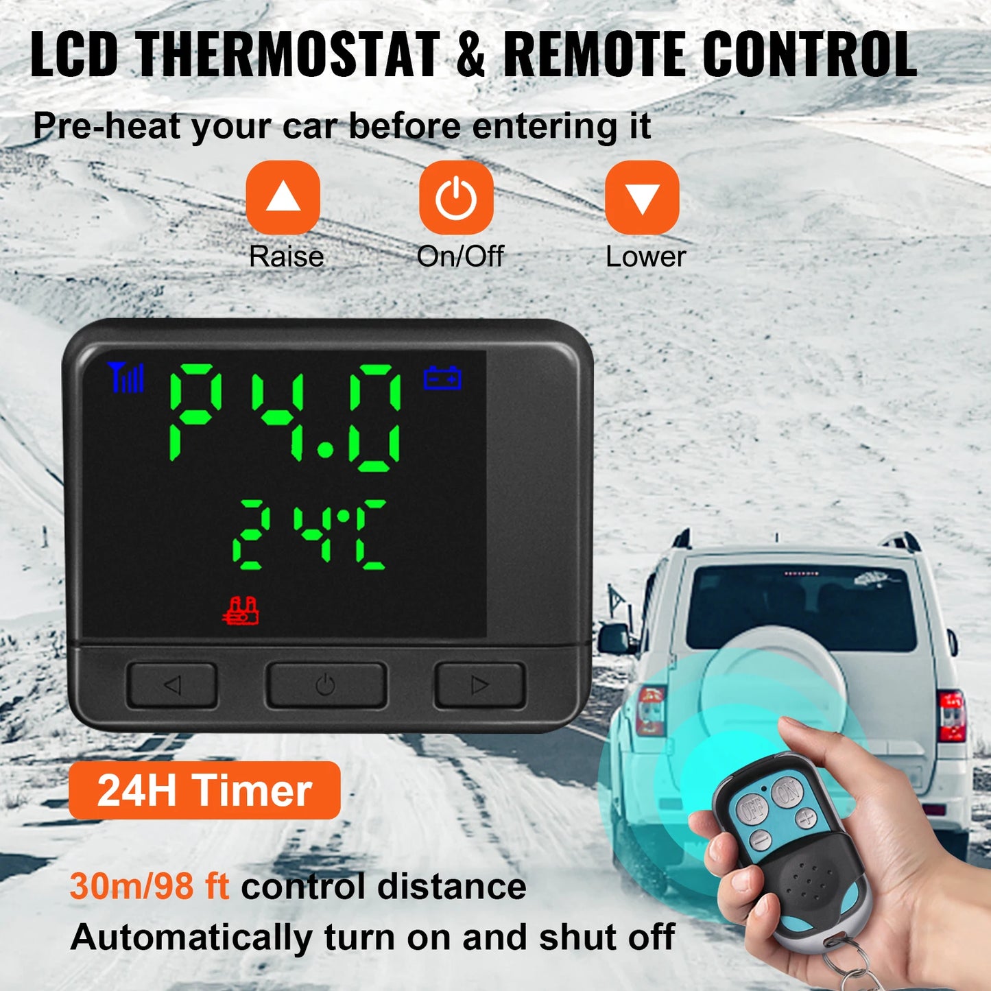 SucceBuy Diesel Air Heater 12V Truck Heater Parking Heater with LCD Remote Control Diesel Heater for RV Truck Boat  Car Trailer