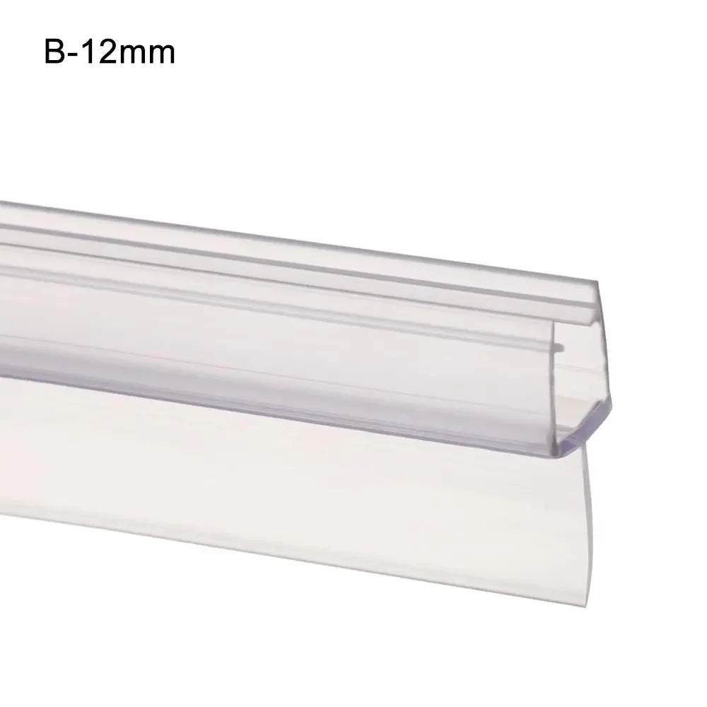 Bath Shower Screen Door Seal Strip Water Baffle 4 to 12mm Seal Gap Window Door Weatherstrip Glass Door Weatherstrip Hardware