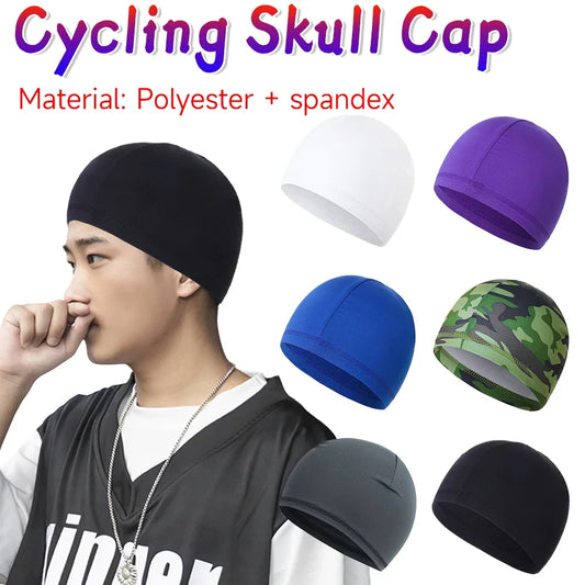 Summer Cooling Skull Caps Helmet Liner Anti-UV Anti-Sweat Wicking Cycling Running Motorcycle & Riding Under Hard Hat Liner