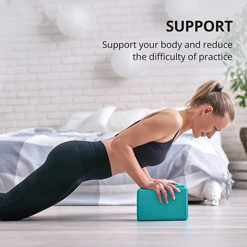 Yoga Blocks Gym Foam Brick Pilates Training Exercise Fitness Bolster Pillow Cushion Stretching Body Shaping Building Cubes